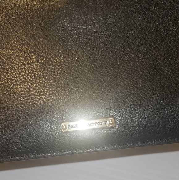 Rebecca Minkoff Love Crossbody Bag Black Chevron Quilted Leather with Gold Chain - Picture 11 of 16